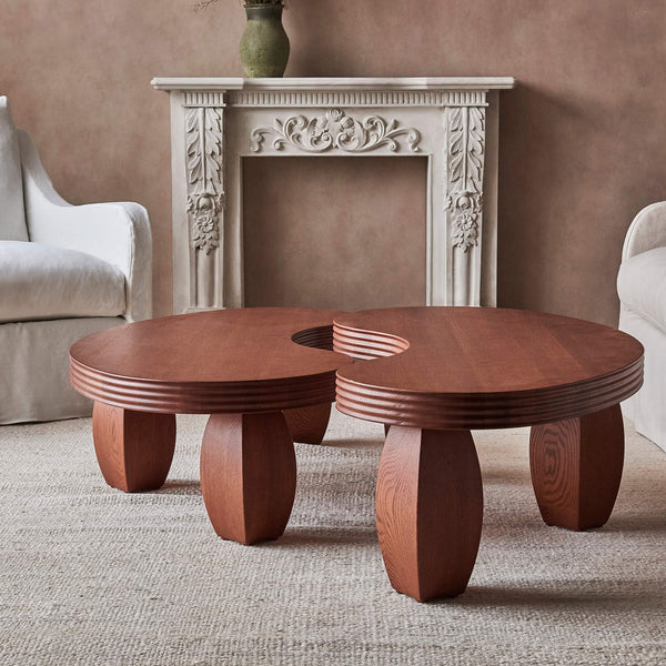 Pisces Coffee Table – Hand-Sanded Red Oak – Sixpenny
