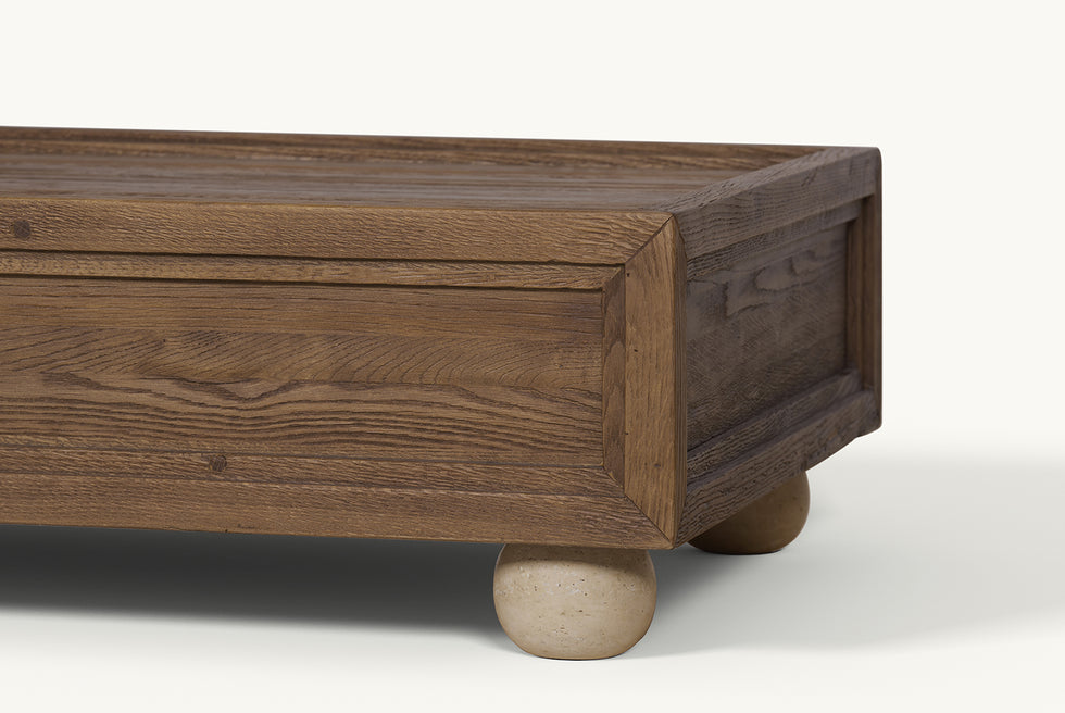 Rho Coffee Table – Reclaimed Plinth Table – Sixpenny