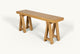 Slide #3 Angled view of Rylance Console Table in Tinted Oak, a golden, wheat-colored 100% American red oak