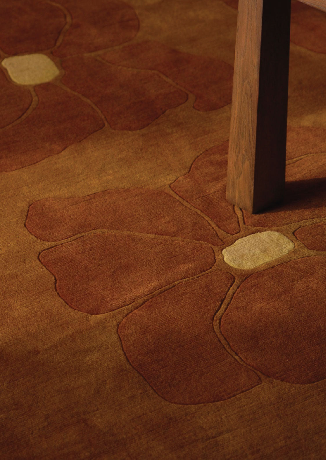 sixpenny blossom rug hand-knotted wool monarch