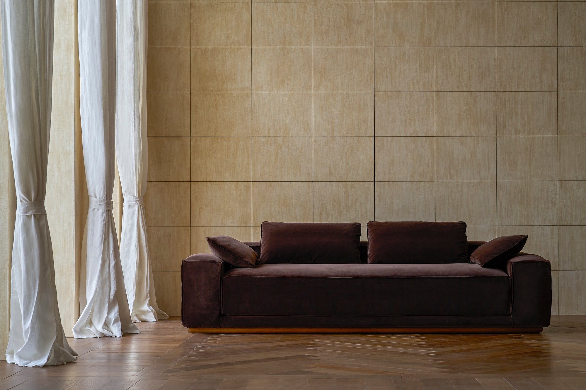 yogi sofa washed cotton velvet semi sweet 