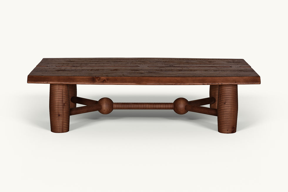 Zenia Coffee Table — Rustic Reclaimed Solid Pine — Sixpenny