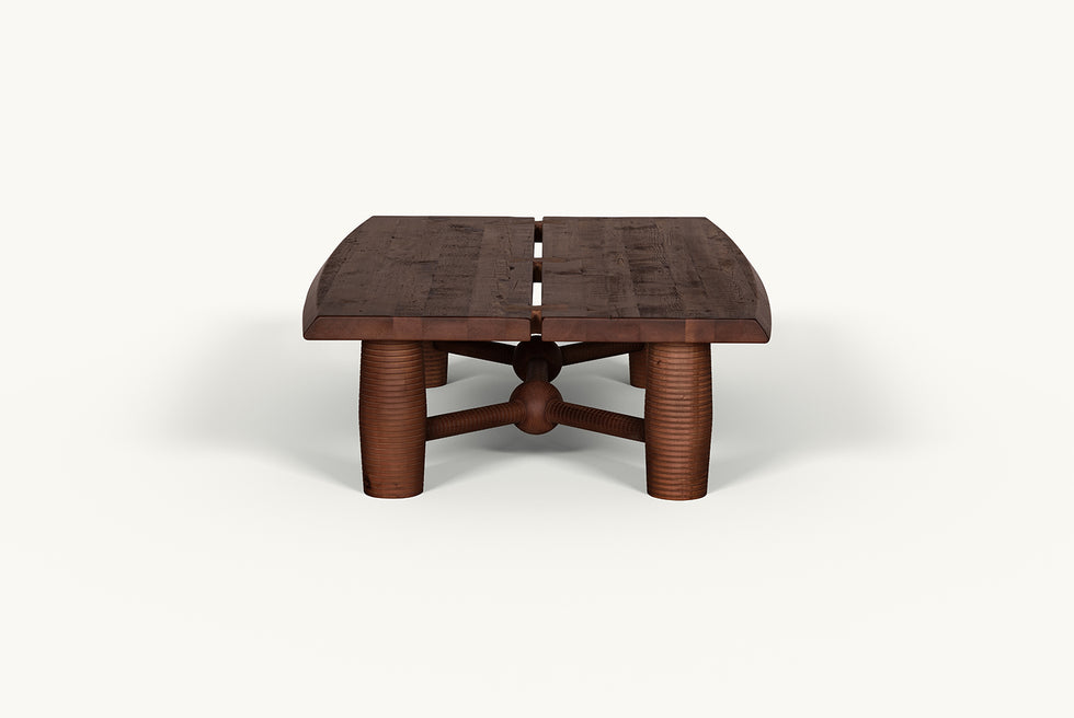 Zenia Coffee Table — Rustic Reclaimed Solid Pine — Sixpenny
