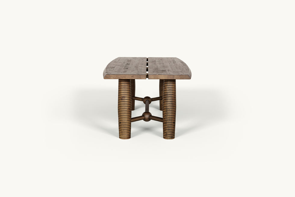 Zenia Dining Table — Rustic Reclaimed Solid Pine — Sixpenny Zenia Dining Table — Rustic Reclaimed Solid Pine — Sixpenny