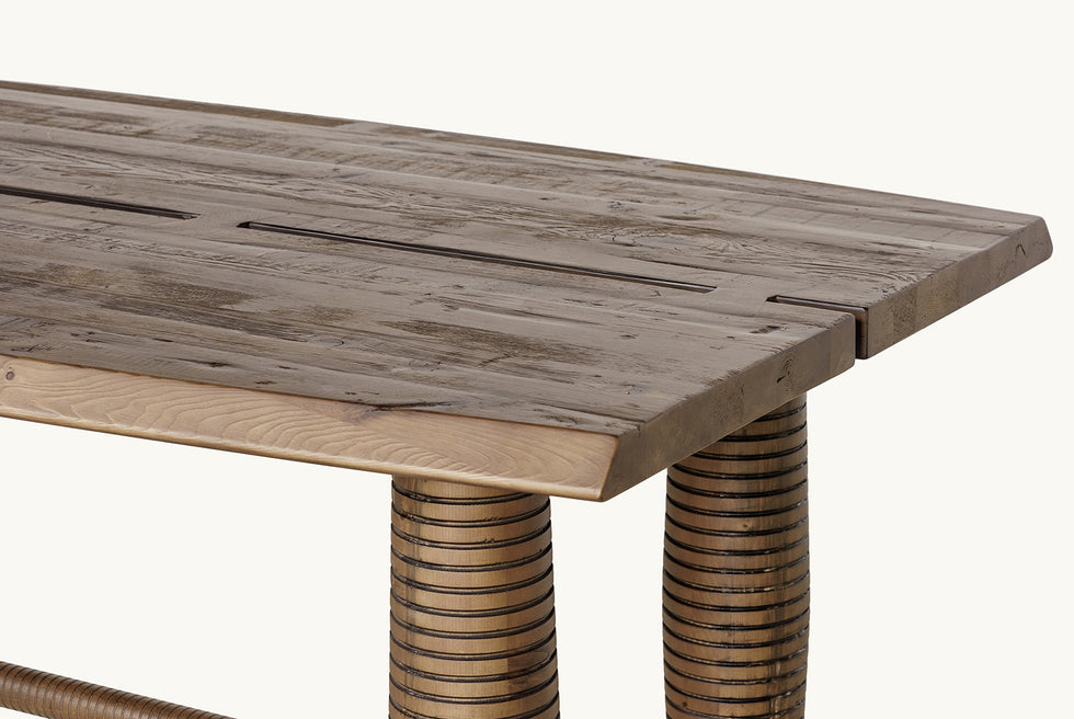 Zenia Dining Table — Rustic Reclaimed Solid Pine — Sixpenny Zenia Dining Table — Rustic Reclaimed Solid Pine — Sixpenny