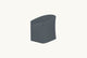 Slide #2 Angled front view of a Ziki Dining Chair in Black Pepper, a cool charcoal grey Light Weight Linen