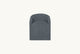 Slide #3 Front view of a Ziki Dining Chair in Black Pepper, a cool charcoal grey Light Weight Linen