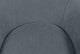 Slide #8 Close up seat view of a Ziki Dining Chair in Black Pepper, a cool charcoal grey Light Weight Linen