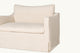 Slide #5 Close up view of Amelia Chair in Corn Silk, a light beige Washed Cotton Linen