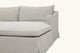 Slide #5 Close up view of Amelia 4-piece Chaise Sectional Sofa in Jasmine Rice, a light warm greige Medium Weight Linen