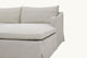 Slide #5 Close up view of Amelia 4-piece Chaise Sectional Sofa in Jasmine Rice, a light warm greige Medium Weight Linen