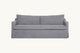 Slide #2 Front view of Amelia 84" Sofa in Ink Cap, a medium cool grey Light Weight Linen