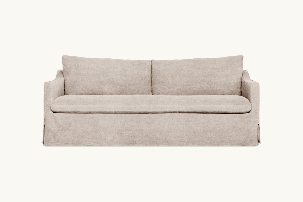 Amelia 84" Sofa in Oat Flour, a medium taupe Light Weight Linen