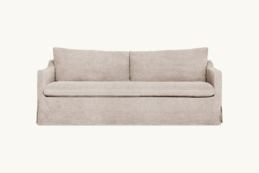Amelia 84" Sofa in Oat Flour, a medium taupe Light Weight Linen