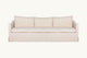 Slide #2 Front view of Amelia 96" Sofa in Corn Silk, a light beige Washed Cotton Linen
