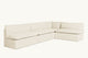 Slide #2 Front view of Aria Banquette in Warm Oatmeal, a light warm beige Medium Weight Linen