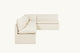 Slide #4 Side view of Aria Banquette in Warm Oatmeal, a light warm beige Medium Weight Linen