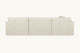 Slide #4 Back view of Aria Grande L-Shape Sectional Sofa in Warm Oatmeal, a light warm beige Medium Weight Linen