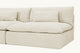 Slide #5 Close up view of Aria Grande L-Shape Sectional Sofa in Warm Oatmeal, a light warm beige Medium Weight Linen
