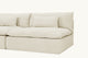 Slide #5 Close up view of Aria Grande Sectional Sofa in Warm Oatmeal, a light warm beige Medium Weight Linen