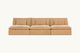 Slide #2 Front view of Aria Leather Sectional Sofa in Mojave Glow, a tan Meridian Leather