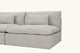 Slide #5 Close up view of Aria Short L-Shape Sectional Sofa in Jasmine Rice, a light warm greige Medium Weight Linen