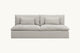 Slide #2 Front view of Aria 84" Sofa in Jasmine Rice, a light warm greige Medium Weight Linen