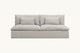 Slide #2 Front view of Aria 84" Sofa in Jasmine Rice, a light warm greige Medium Weight Linen