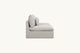 Slide #3 Side view of Aria 84" Sofa in Jasmine Rice, a light warm greige Medium Weight Linen