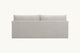 Slide #4 Back view of Aria 84" Sofa in Jasmine Rice, a light warm greige Medium Weight Linen