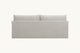 Slide #4 Back view of Aria 84" Sofa in Jasmine Rice, a light warm greige Medium Weight Linen