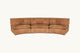 Slide #2 Front view of Camino Leather Sectional Sofa in Sunset Canyon, a cognac brown Meridian Leather