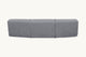Slide #4 Back view of Camino Sectional Sofa, 3-piece in Ink Cap, a medium cool grey Light Weight Linen