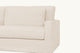 Slide #5 Close up view of Devyn L-Shape Sectional Sofa in Corn Silk, a light beige Washed Cotton Linen