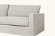Slide #5 Close up view of Devyn 96" Sofa in Jasmine Rice, a light warm greige Medium Weight Linen