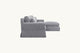 Slide #3 Side view of Elias 4-piece Chaise Sectional Sofa in Ink Cap, a medium cool grey Light Weight Linen