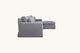 Slide #3 Side view of Elias 5-piece Chaise Sectional Sofa in Ink Cap, a medium cool grey Light Weight Linen