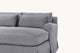 Slide #5 Close up view of Elias 5-piece Chaise Sectional Sofa in Ink Cap, a medium cool grey Light Weight Linen