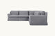 Slide #3 Side view of Elias Corner Sectional Sofa in Ink Cap, a medium cool grey Light Weight Linen