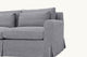Slide #5 Close up view of Elias Corner Sectional Sofa in Ink Cap, a medium cool grey Light Weight Linen