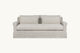 Slide #2 Front view of Elias 84" Sofa in Jasmine Rice, a light warm greige Medium Weight Linen
