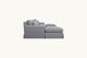 Slide #3 Side view of Elias U-Shape Sectional Sofa in Ink Cap, a medium cool grey Light Weight Linen