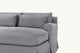Slide #5 Close up view of Elias U-Shape Sectional Sofa in Ink Cap, a medium cool grey Light Weight Linen