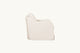 Slide #3 Side view of Esme Glider Chair in Corn Silk, a light beige Washed Cotton Linen