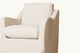 Slide #5 Close-up view of Esme Glider Chair in Corn Silk, a light beige Washed Cotton Linen
