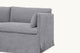 Slide #5 Close up view of Gabriel Corner Sectional Sofa in Ink Cap, a medium cool grey Light Weight Linen