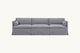 Slide #2 Front view of Gabriel Sectional Sofa in Ink Cap, a medium cool grey Light Weight Linen