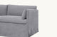 Slide #5 Close up view of Gabriel Sectional Sofa in Ink Cap, a medium cool grey Light Weight Linen