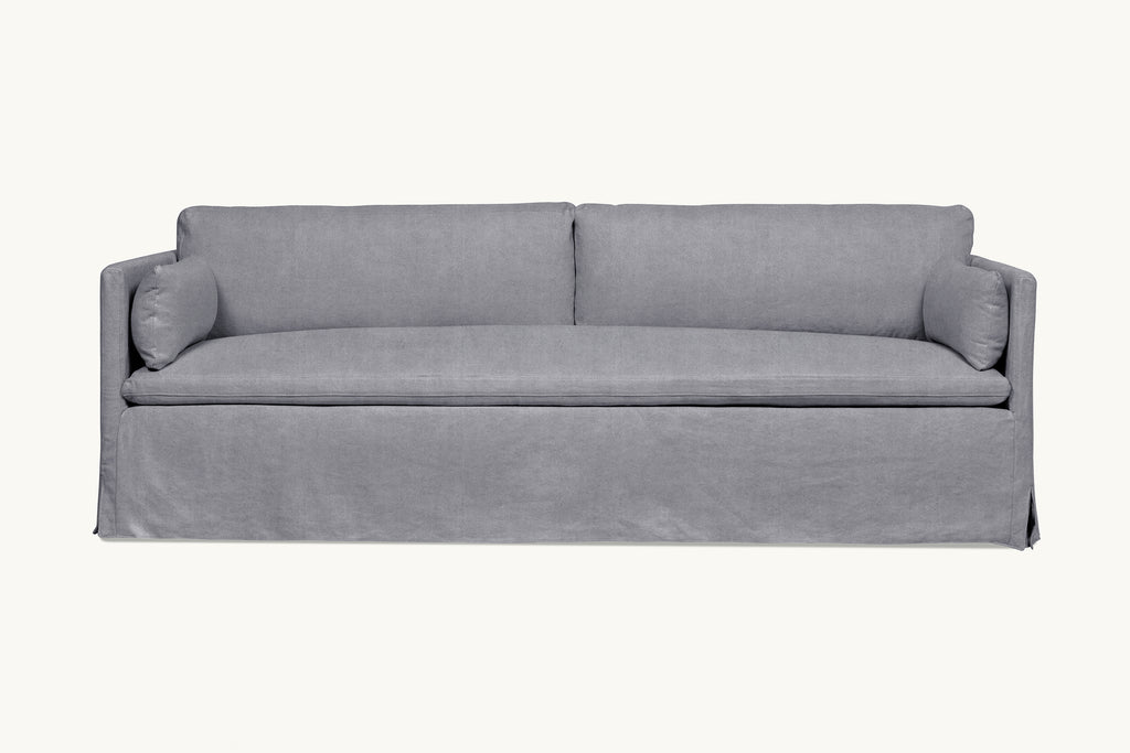 Gabriel 84" Sofa in Ink Cap, a medium cool grey Light Weight Linen