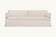 Slide #2 Front view of Gabriel 84" Sofa in Corn Silk, a light beige Washed Cotton Linen